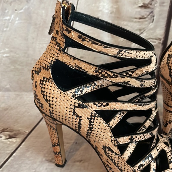 Derek Lam Snake Print Caged heels size 7 - Picture 10 of 16